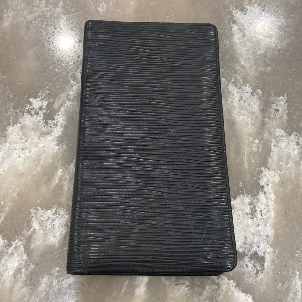 Louis Vuitton Clemence Epi Black Wallet